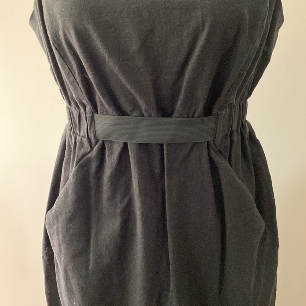A Pea in the Pod Maternity women’s s/less black linen dress, elastic waist szM - Picture 3 of 12